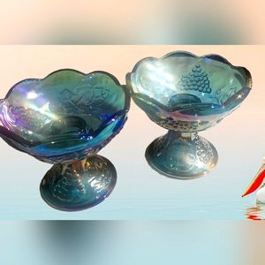 Vintage Indiana Glass Company Candlesticks - Set of 2